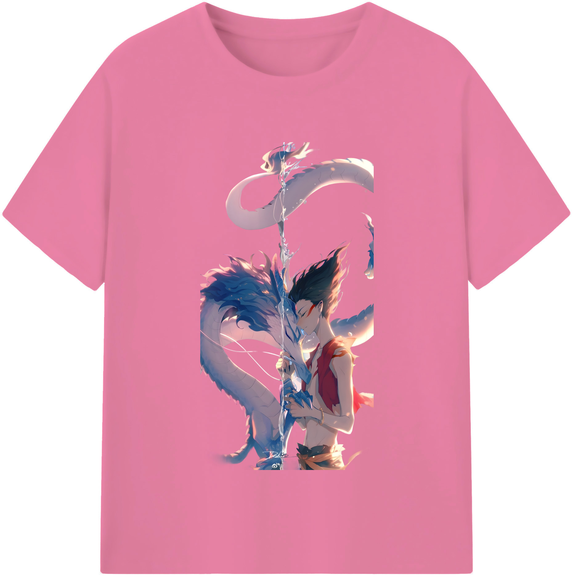 （画像用） Ne Zha 2 ナタ 魔童の大暴れ 綿100％半袖Tシャツ（フロントプリント）